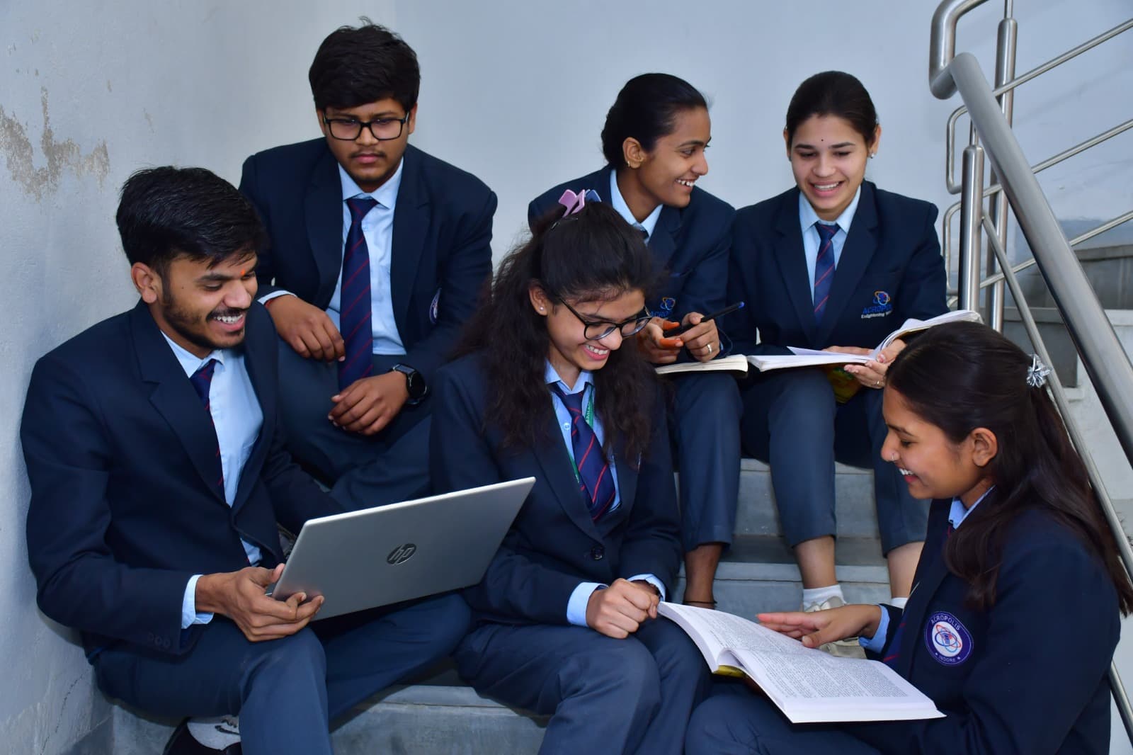 Students celebrating graduation
